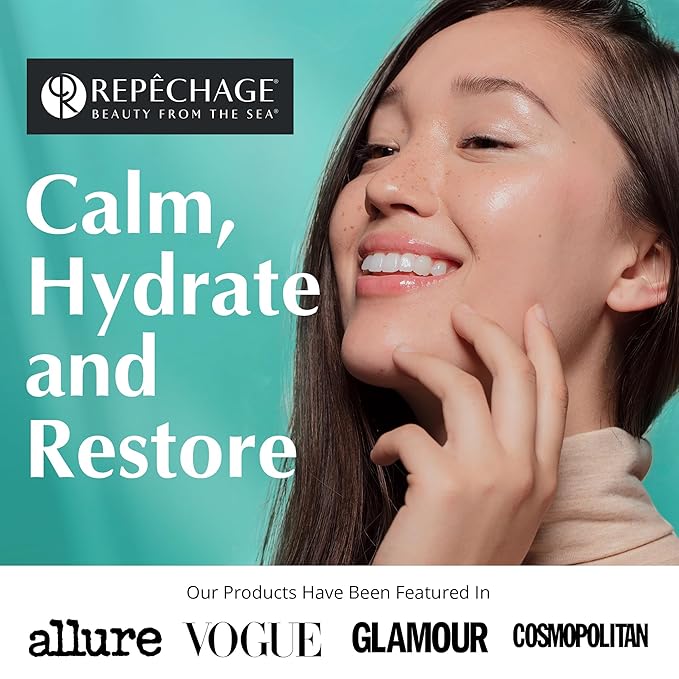 Repechage Red-Out Serum with Seaweed Extract, Silver & Hyaluronic Acid – Cooling, Lightweight Hydration Serum Moisturizer for Sensitive Skin – Non-Greasy & Quick Absorbing Formula, 1 fl oz (30 mL)