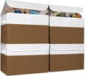 Large 22 Quart Linen Fabric Foldable Storage Bin Cube Organizer Basket by Bagnizer