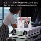 2Pcs Crystal Clear PVC Travel Toiletry Bag Kit - Image 2