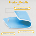 8 Pack Leather Luggage Travel Bag Tags by Travelambo - Image 4
