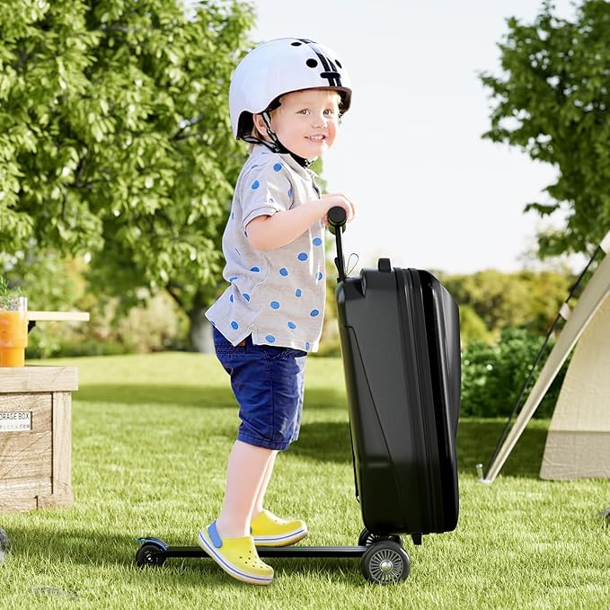 Scooter Hardshell Kids' Luggage, Foldable Carry on Kids Suitcase - Image 2