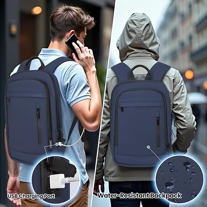 Business Backpack for Men Lightweight Commute Laptop Backpack Anti-Theft Water - Image 4