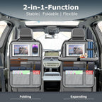 Car Backseat Organizer with table Tray, 9 Storage Pockets Backseat Car - Image 3