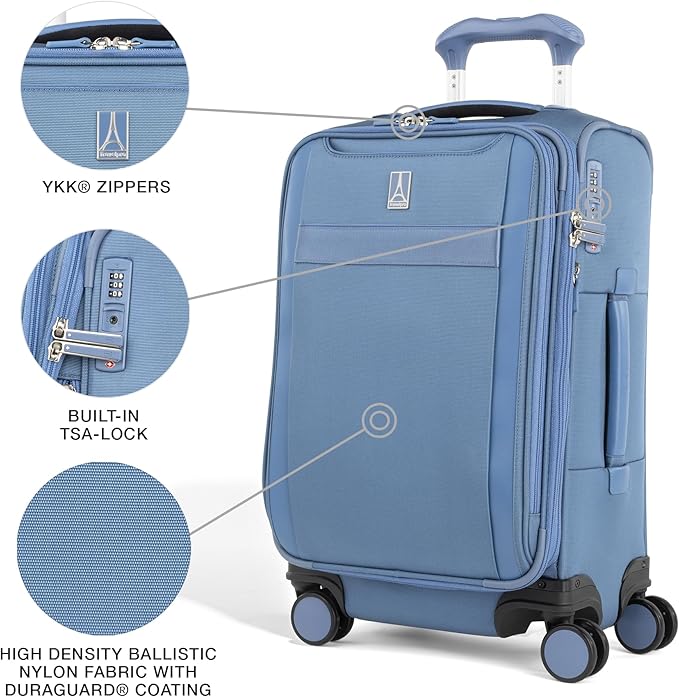 Travelpro VersaPack+ Lightweight Softside Expandable Carry on Luggage, 8 - Image 3