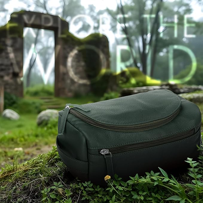 ELIZO Premium REAL Leather Toiletry Bag - Image 8