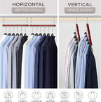 MORALVE Space Saving Hangers for Closet – 4 Pack European Beechwood 6-Tier - Image 4