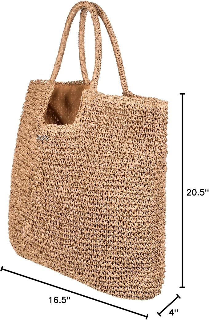Roxy Women's Beach Tote Bag | Travel | Vacation | Straw | Lightweight | - Image 7