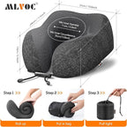 MLVOC Travel Pillow 100% Pure Memory Foam Neck Pillow, Comfortable & Breathable - Image 7
