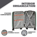 Rails Expandable Hardside Upright Suitcase with 360° Spinner Wheels (Sage / Medium Checked)