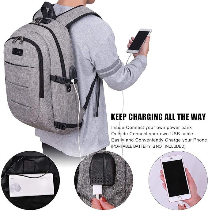 Travel Laptop Backpack Water Resistant Anti-Theft Bag - Image 3