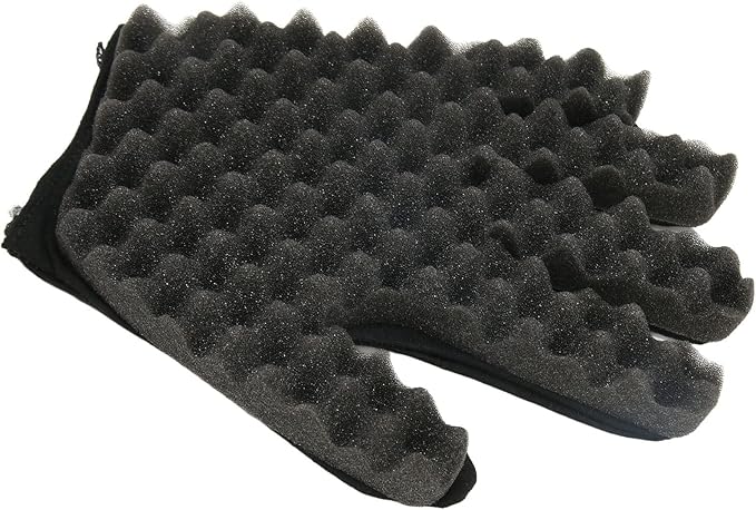 ZJchao Magic Hair Curling Sponge Gloves, Curling Sponge Glove, Afro Coil Flexible Portable Hair Sponge, for Barbers Brush Styling Tool, for Barber Salon