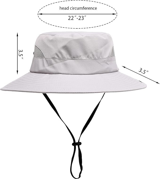 Womens Summer Sun Hat Beach Hat Wide Brim Outdoor UV Protection Hat Foldable - Image 2