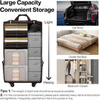 mixi Travel Bag with Wheels Expandable Foldable Luggage Bag Collapsible Rolling - Image 6