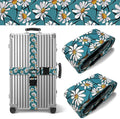 White Daisy Luggage Straps for Suitcases TSA Approved, Luggage Identifiers for by Unknown