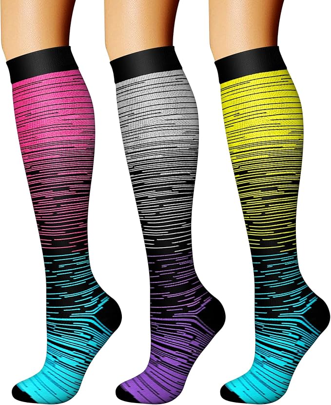 CHARMKING Compression Socks for Women & Men Circulation 15-20 mmHg is Best by CHARMKING