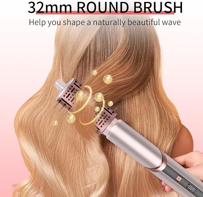 9 in 1 Wrap Air Hair Styler & Blow Dryer Brush - 110,000 RPM High-Speed, Foldable Ionic Hot Air Styler for Fast Drying, Volumizing & Curling, Multi-Styling Tool (Holiday Gifts for Women)