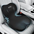 Coverado Car Seat Cushion and Lumbar Support Pillow One Piece, Memory Foam by COVERADOAUTO