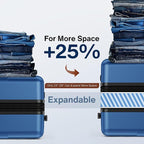 SHOWKOO Luggage Sets 3 Piece Hardside Expandable Lightweight PC Suitcase Sets - Image 6