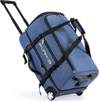 Rolling Duffle Bag with Wheels, Large Travel Duffel Bag with Shoe Compartment by Ponhog