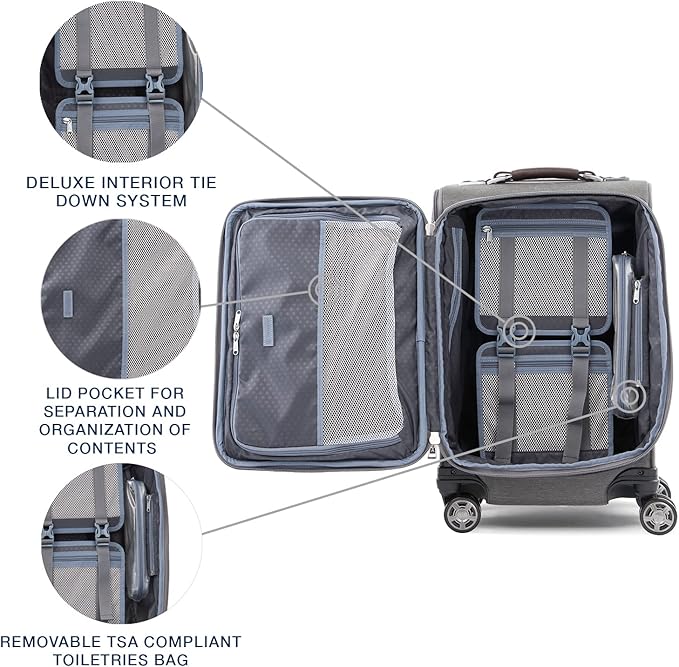 Travelpro Platinum Elite Softside Expandable Carry on Luggage, 8 Wheel Spinner - Image 5