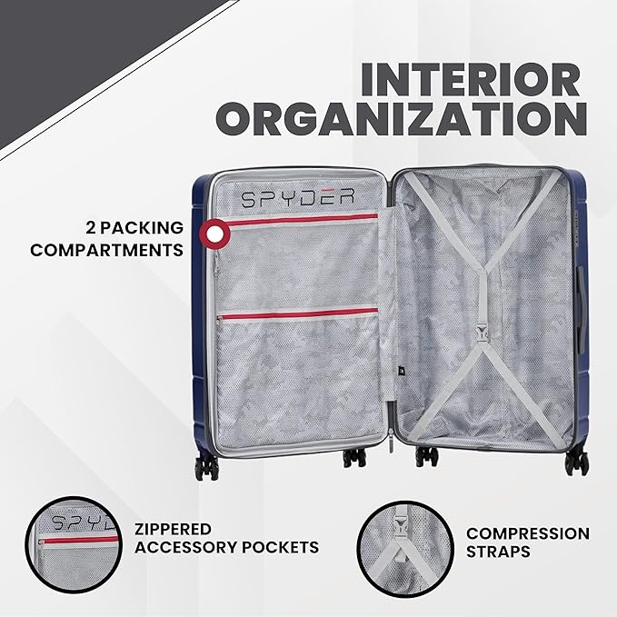 Spyder Carve 25 Inch Medium Expandable Hardside Upright Suitcase, - Image 2