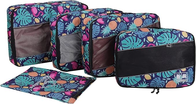 5 Set Packing Cubes for Travel Large Suitcase Luggage Organizer Bags Travel - Image 3