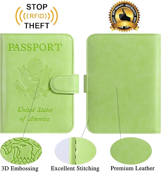 Passport Holder Cover Wallet RFID Blocking Leather Card Case Travel Accessories - Image 2