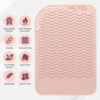 Vanity Accessories - Heat Resistant Mat – Silicone Flat Iron & Curling Iron Holder, Non-Slip Vanity Mat & Hot Tool Mat for Home, Salon, or Travel Use