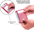 KARAKORAM Vertical Handcrafted Premium Leather Front Pocket Credit Card Holder - Image 7