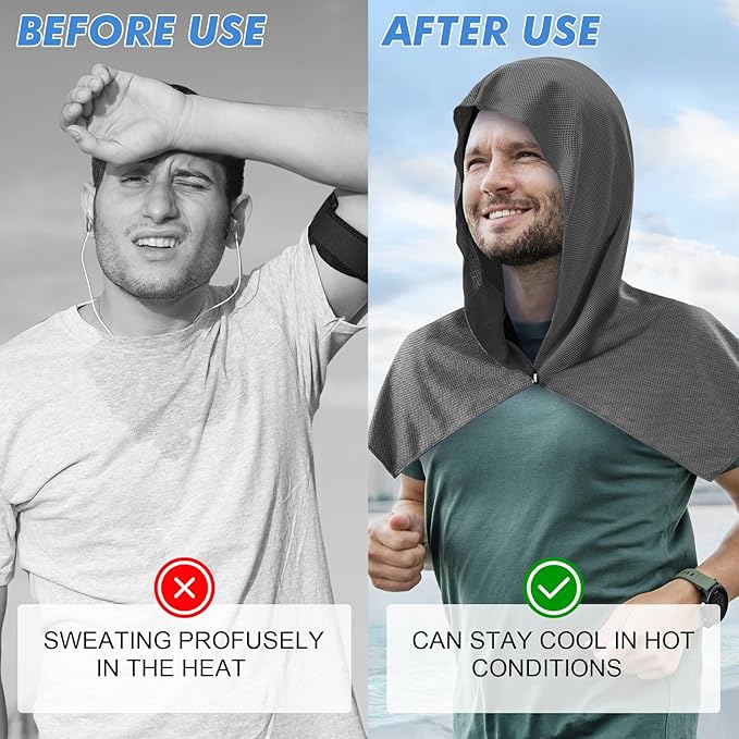 3 Pack Cooling Hoodie Towels for Neck and Face, UPF 50 Sun Protection & Instant - Image 4