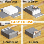 SpaceAid 8 Pack Bed Sheet Organizers and Storage, Foldable Sheet Organizer - Image 3