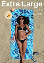 2 Pack Microfiber Lightweight Beach Towel Sand Free Quick Dry Absorbent Thin - Image 3