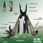 FLISSA Multitool, 15-in-1 Multi Tool Pocket Knife - Image 3