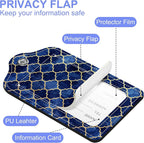2 Pack Luggage Tag for Suitcase Arabic Mosaic and Mosque Window Shape Leather - Image 3