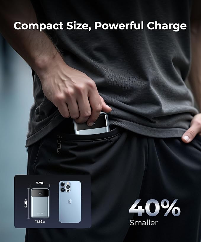 Portable-Charger-Power-Bank Travel Essentials Battery Pack USB C 30000mAh Built - Image 4