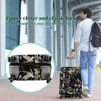 Luggage Cover Suitcase Protector + Luggage Tag, Wild Flowers Hummingbird Travel - Image 5
