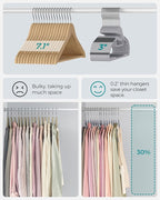 SONGMICS 30 Pack Coat Hangers, Heavy-Duty Plastic Suit Hangers, S-Shaped Opening - Image 5