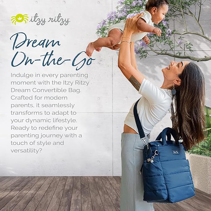 Itzy Ritzy Dream Convertible Diaper Bag Tote Backpack - Image 8