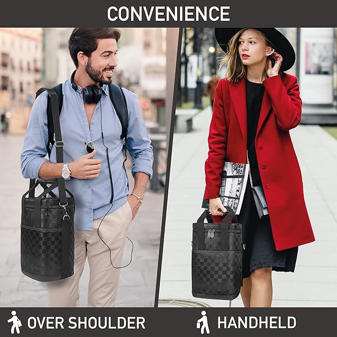 Opux 4 Bottle Insulated Wine Cooler Bag - Image 6