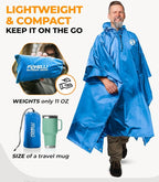 Foxelli Rain Poncho for Adults – Extra Long Reusable Waterproof Raincoat - Image 3