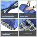 GEERTOP Flannel Sleeping Bag for Adults XXL 4 Season, 0 Degree Sleeping Bag for - Image 5