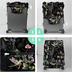 Luggage Cover Suitcase Protector + Luggage Tag, Wild Flowers Hummingbird Travel - Image 7
