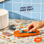 Dollar Shave Club | Travel Shave Set | 4 Swift Rinse Refill Cartridges, 1 Handle (Green), 1 Razor Cover