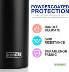 koodee 20 oz Stainless Steel Skinny Tumbler Double Wall Insulated Slim Water - Image 4