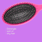 Conair Detangling Hair Brush Set 3 Pack, For Wet, Dry and All Hair Types, Detangling Brushes for Women in Blue, Pink, and Gray