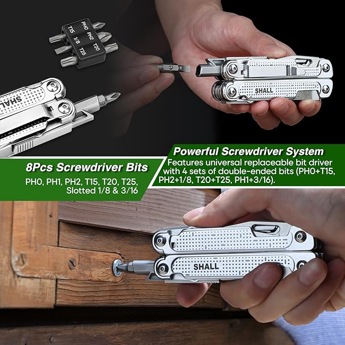 SHALL Multi Tool, 18-in-1 Multitool Pliers, Stainless Steel Multi-tool Pocket - Image 4