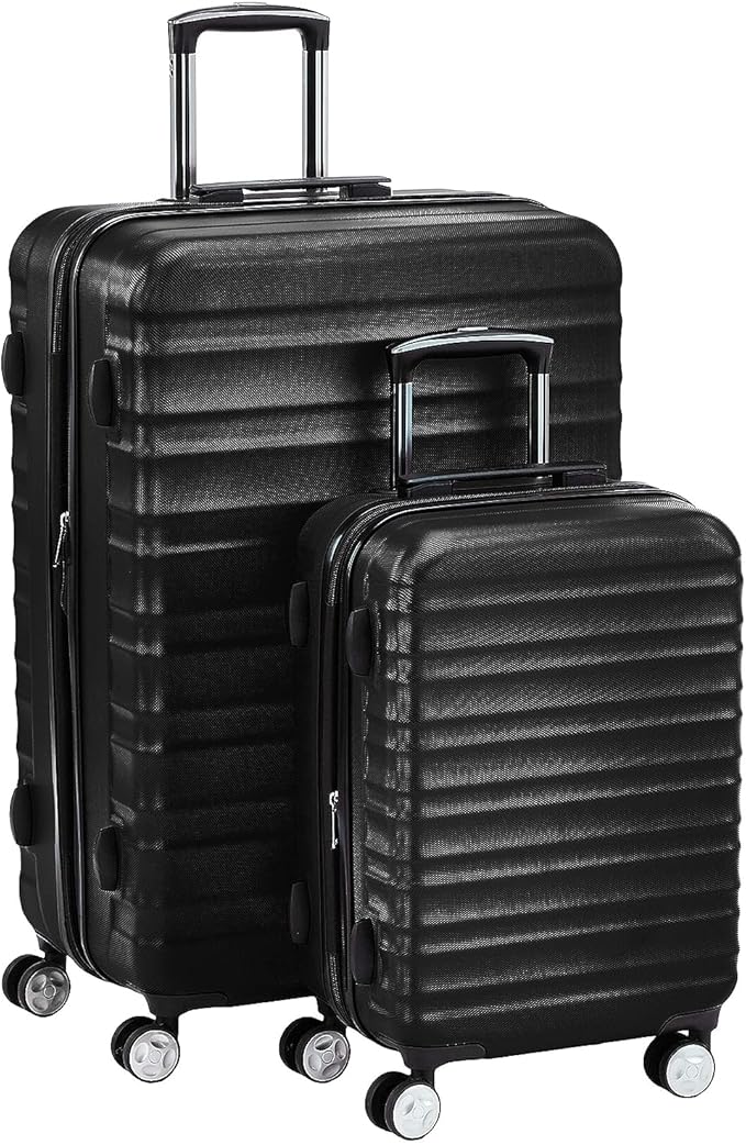 Amazon Basics 2 Piece Set With TSA Locks, Hardshell Suitcases With Four by AmazonBasics
