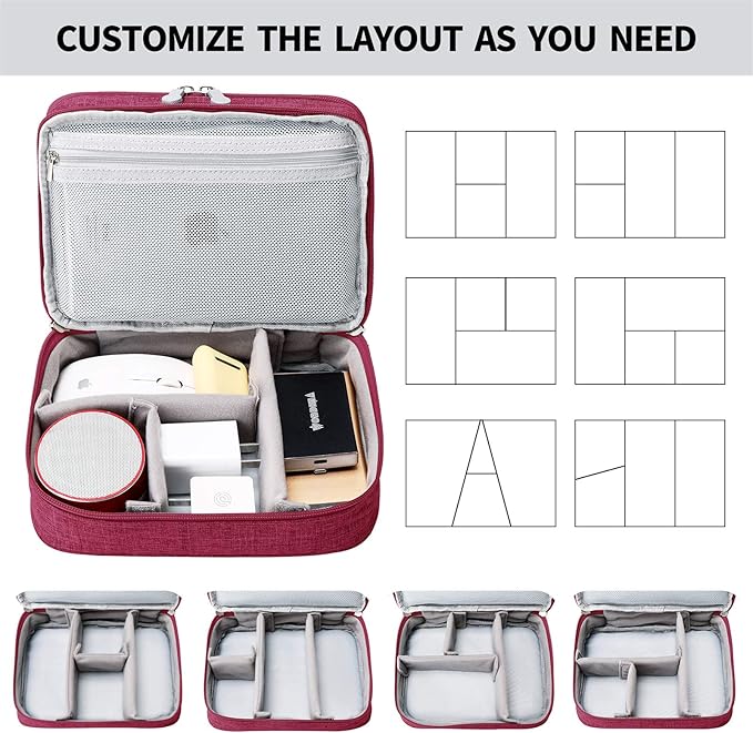 Travel Cable Organizer Bag, Electronic Accessories Case Portable Double Layer - Image 4