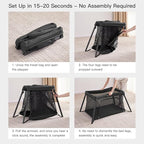 2 in 1 Portable Travel Crib for Toddler, Foldable Crib for Baby, Lightweight - Image 8