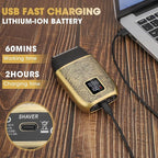 Electric Shavers for Men,Powerful Motor Electric Razor,Head Shavers for Bald Men,Triple Foil Beard Trimmer,Barber Supplies LED Displays & USB Charging Waterproof Shaver, Gifts